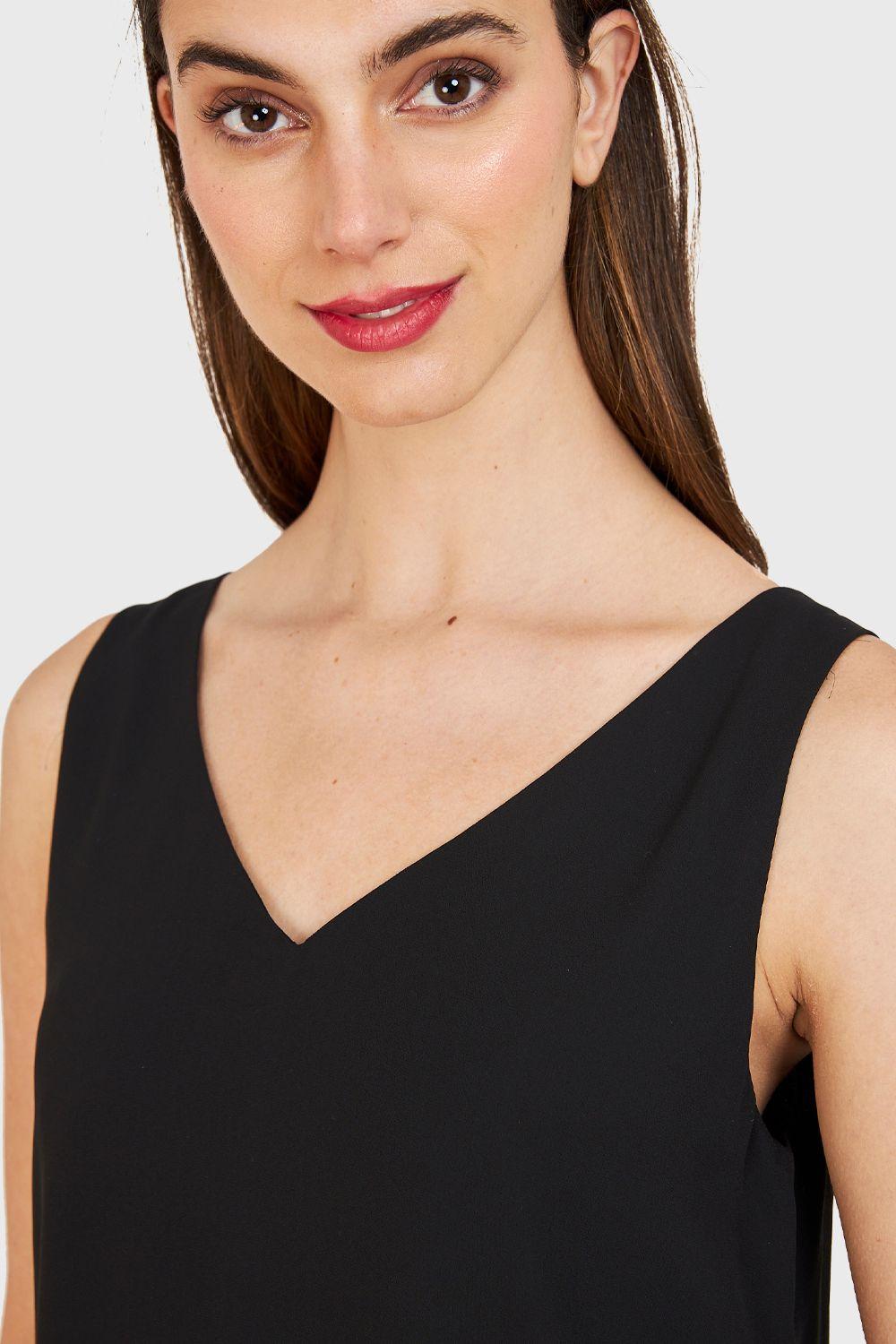 Blusa Básica Sin Mangas Negro Nicopoly-5