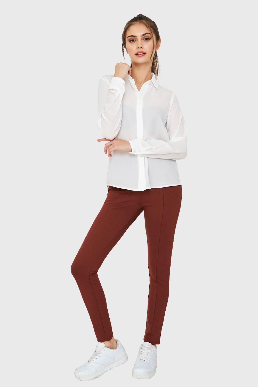 Blusa Básica Botonera Invisible Blanco Nicopoly-1