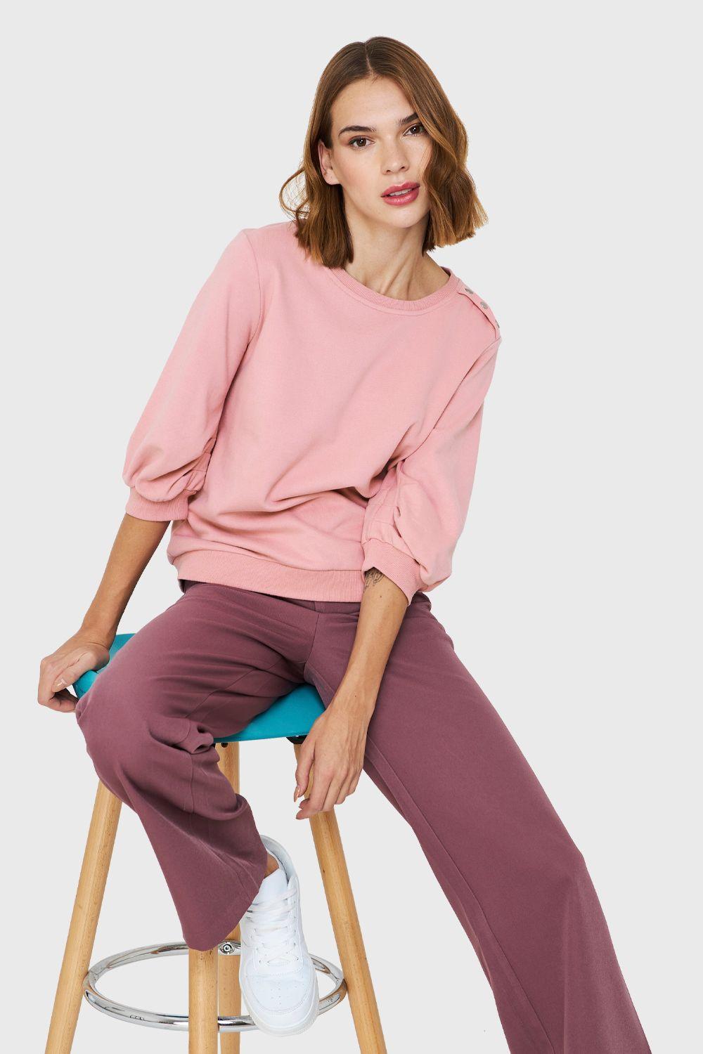 Polerón Manga Julieta 3/4 Rosa Nicopoly-0