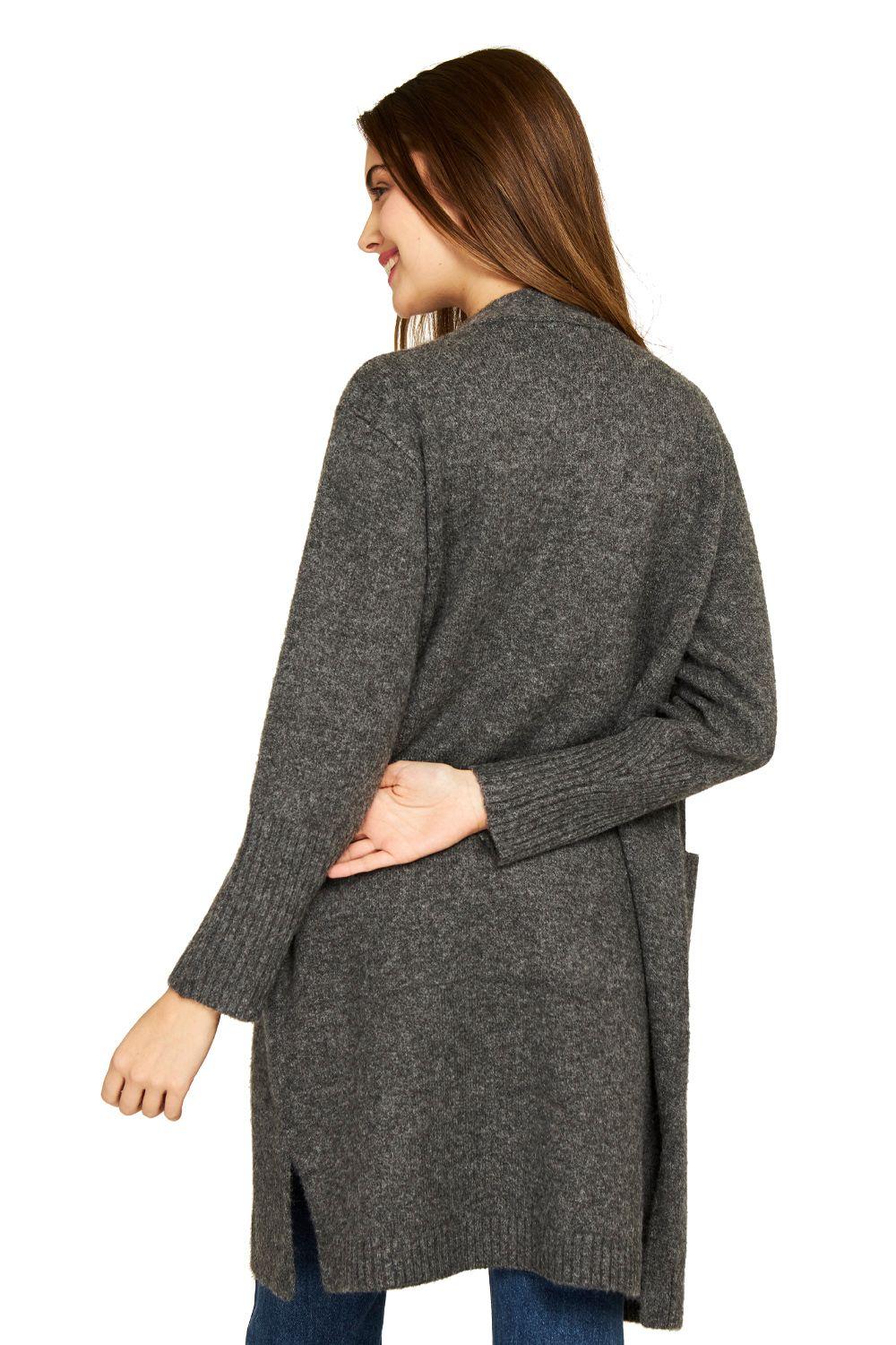 Cárdigan Bolsillos Soft Grafito Nicopoly-3