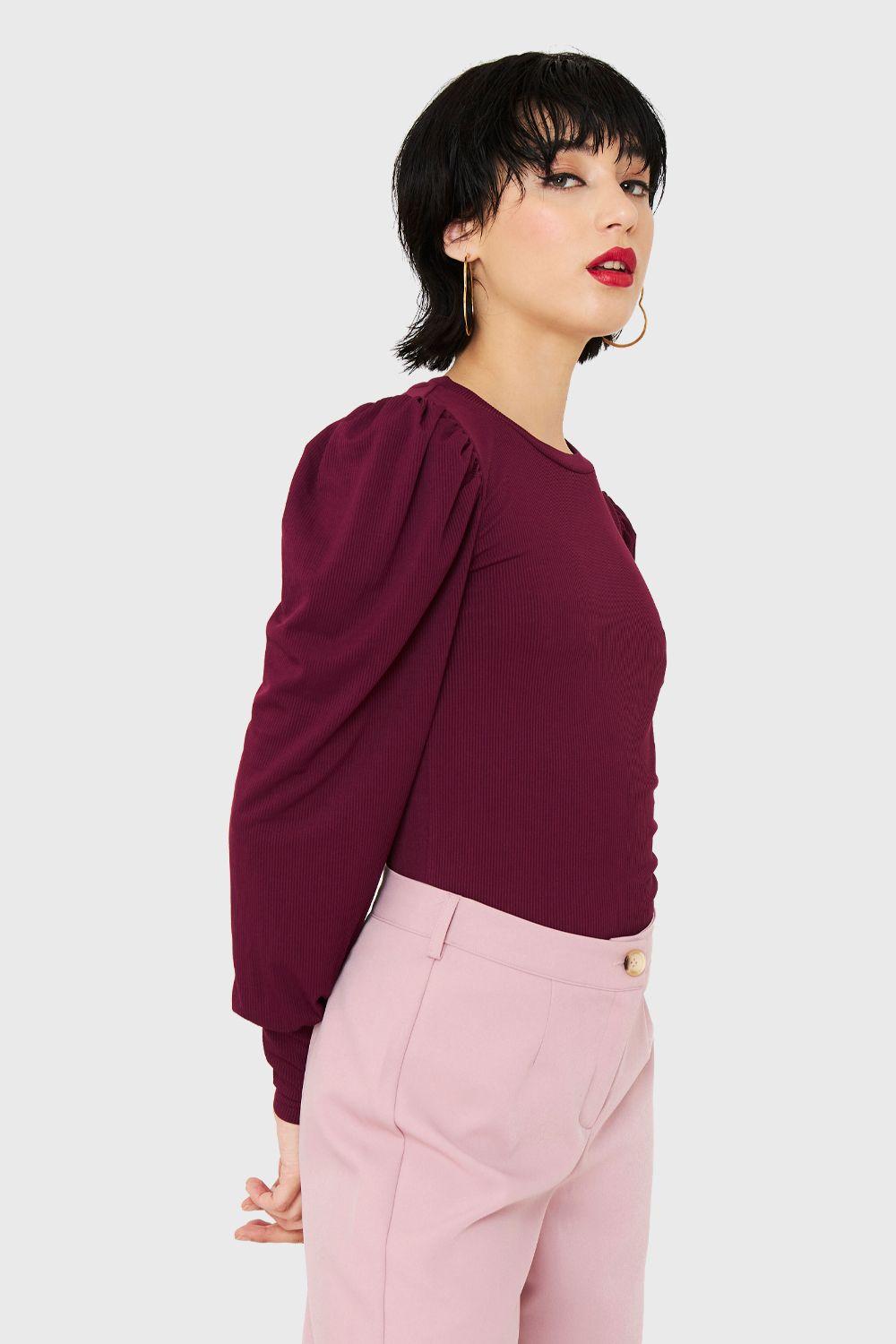 Polera Acanalada Princesa Uva Nicopoly-2