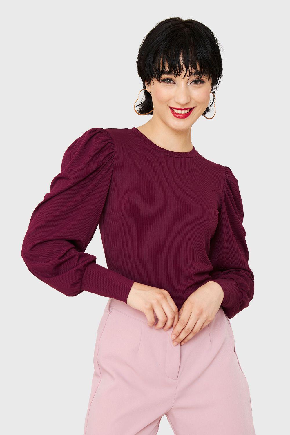 Polera Acanalada Princesa Uva Nicopoly-0