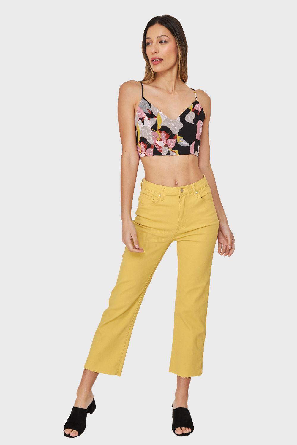 Jeans Recto Amarillo Nicopoly-1