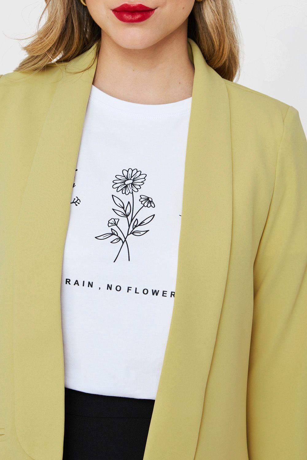 Blazer Solapa Larga Amarillo Nicopoly-5
