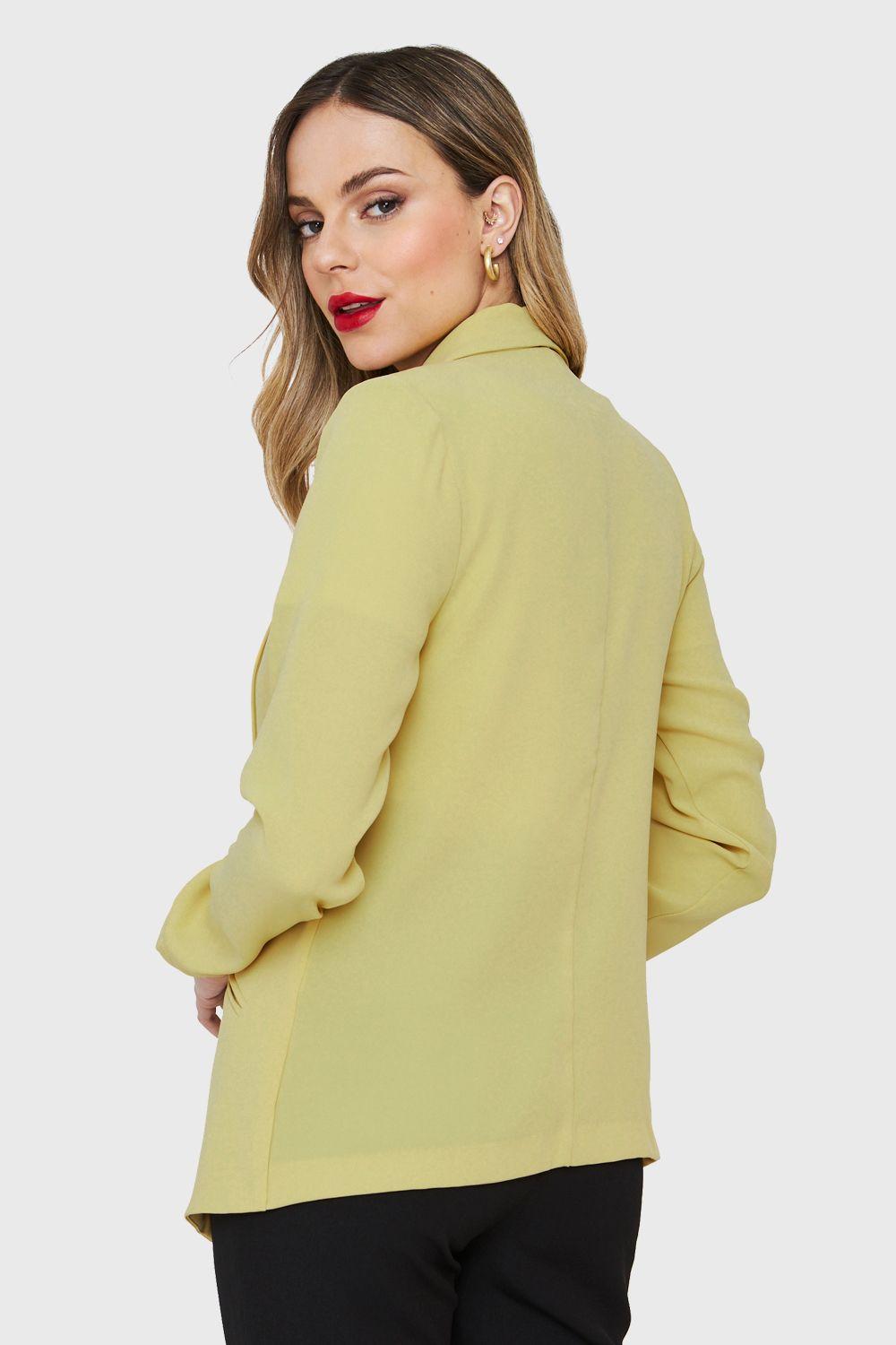 Blazer Solapa Larga Amarillo Nicopoly-3