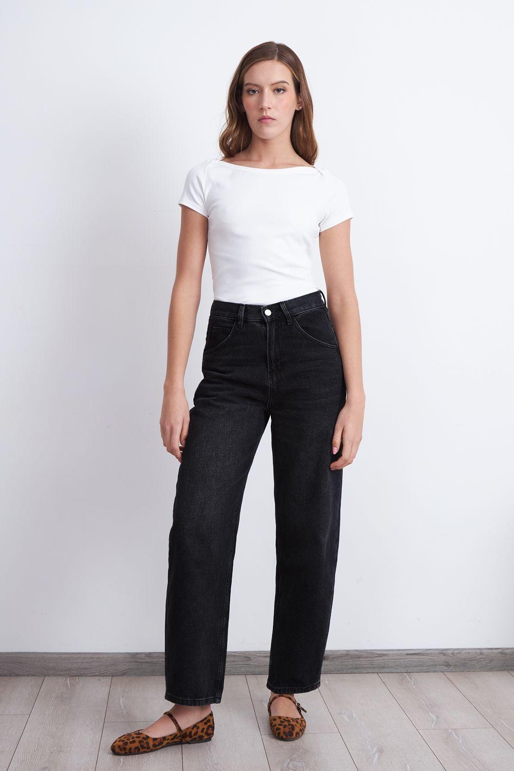 Jeans Barrel Negro Nicopoly-1