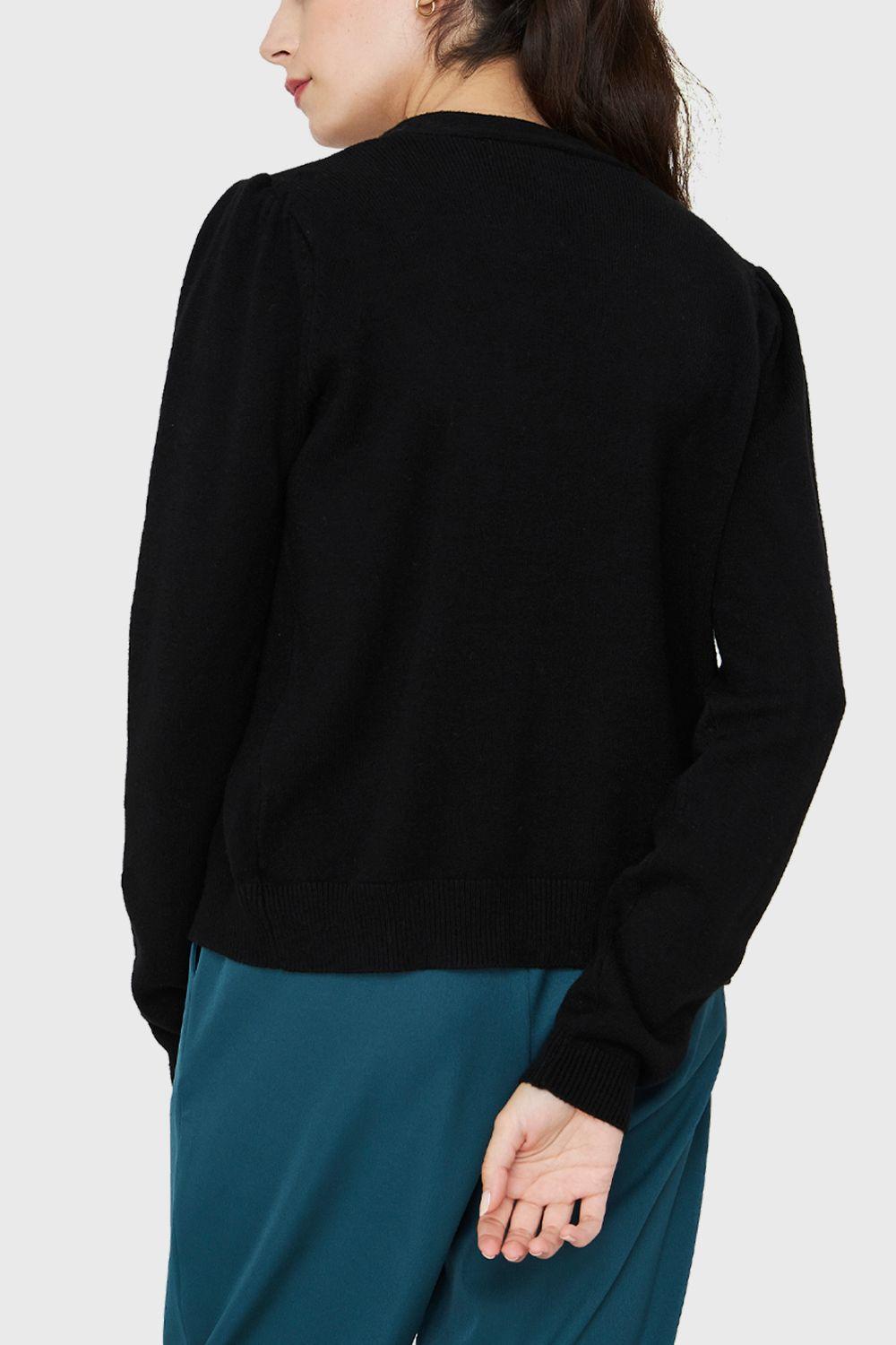 Cárdigan Manga Princesa Negro Nicopoly-3