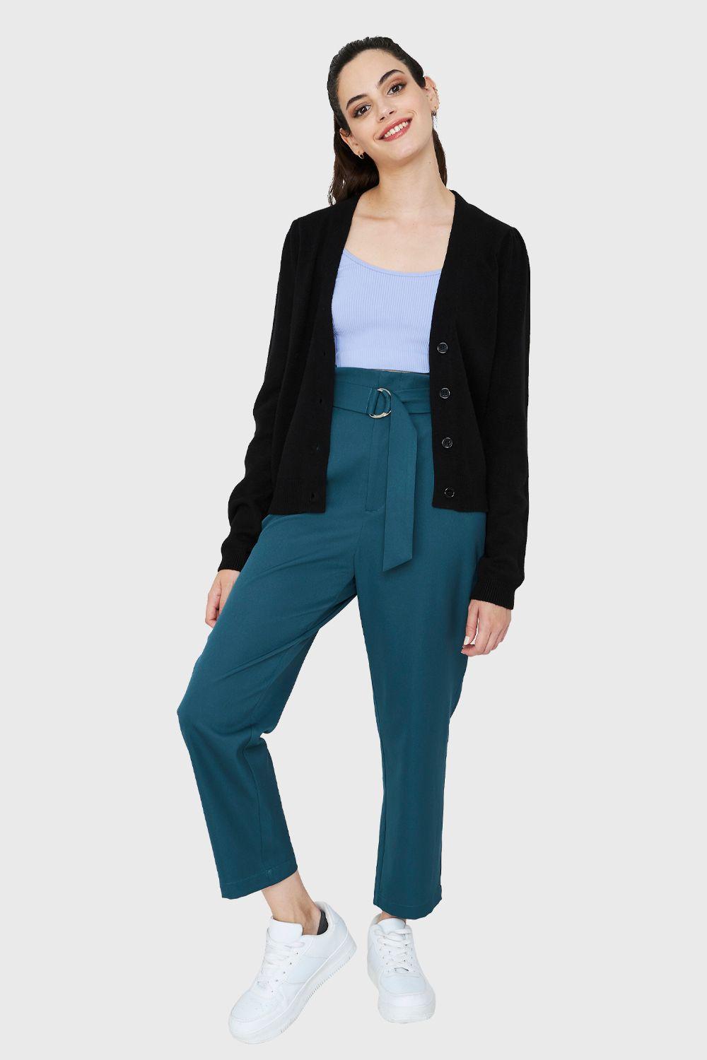 Cárdigan Manga Princesa Negro Nicopoly-1