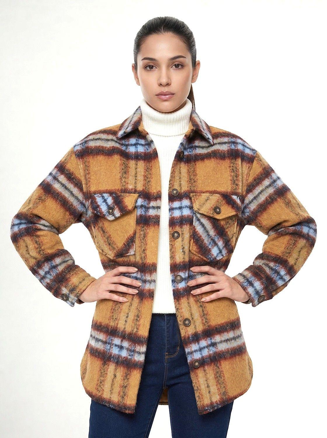 Chaqueta Leñadora Camel Nicopoly-0