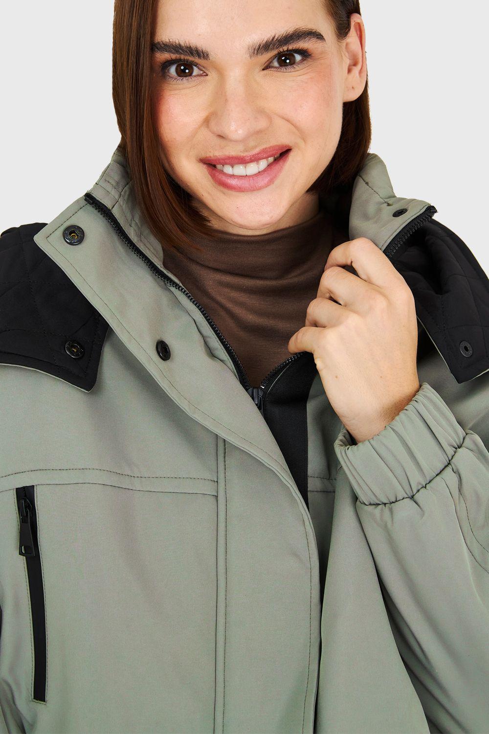 Chaqueta Corta Impermeable Oliva Nicopoly-5