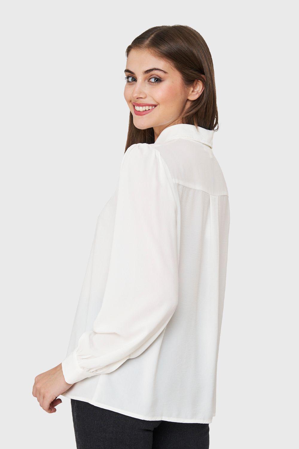 Blusa Lazo Desmontable Blanco Nicopoly-3