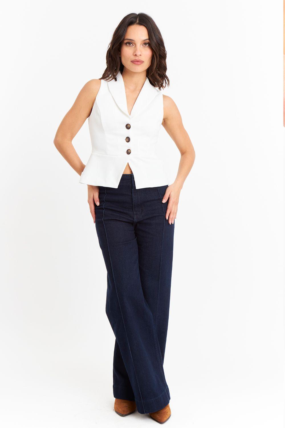 Gilet Sastre Entallado Blanco Nicopoly-1