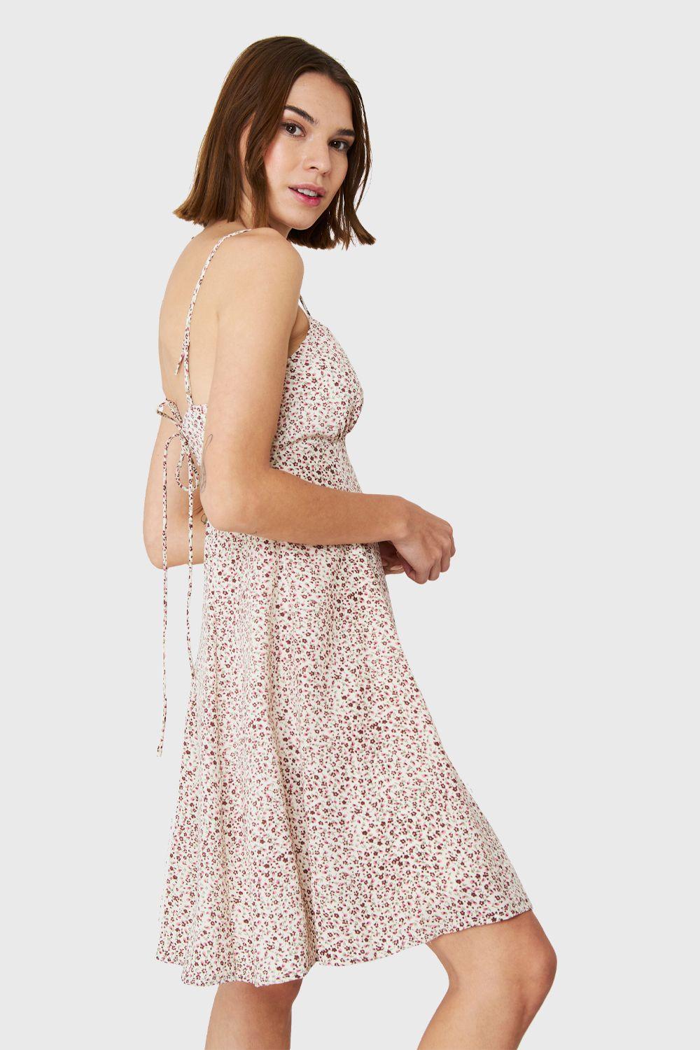 Vestido Pabilo Ditsy Floral Blanco Nicopoly-2