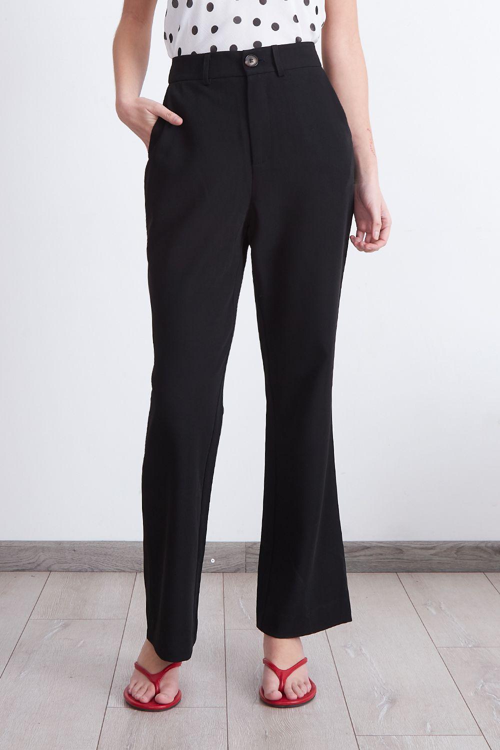 Pantalón Sastrero Recto Negro Nicopoly-0