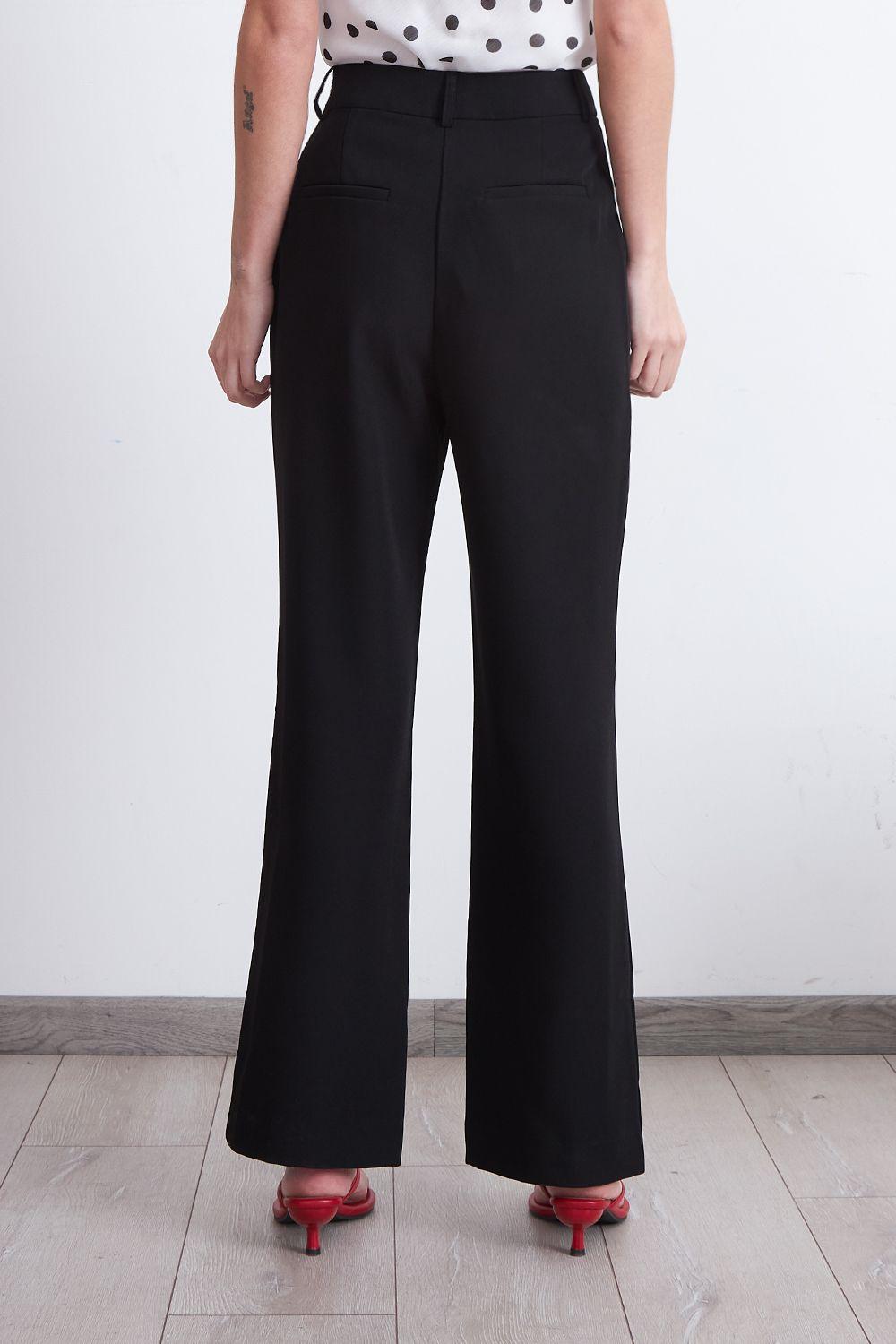 Pantalón Sastrero Recto Negro Nicopoly-3