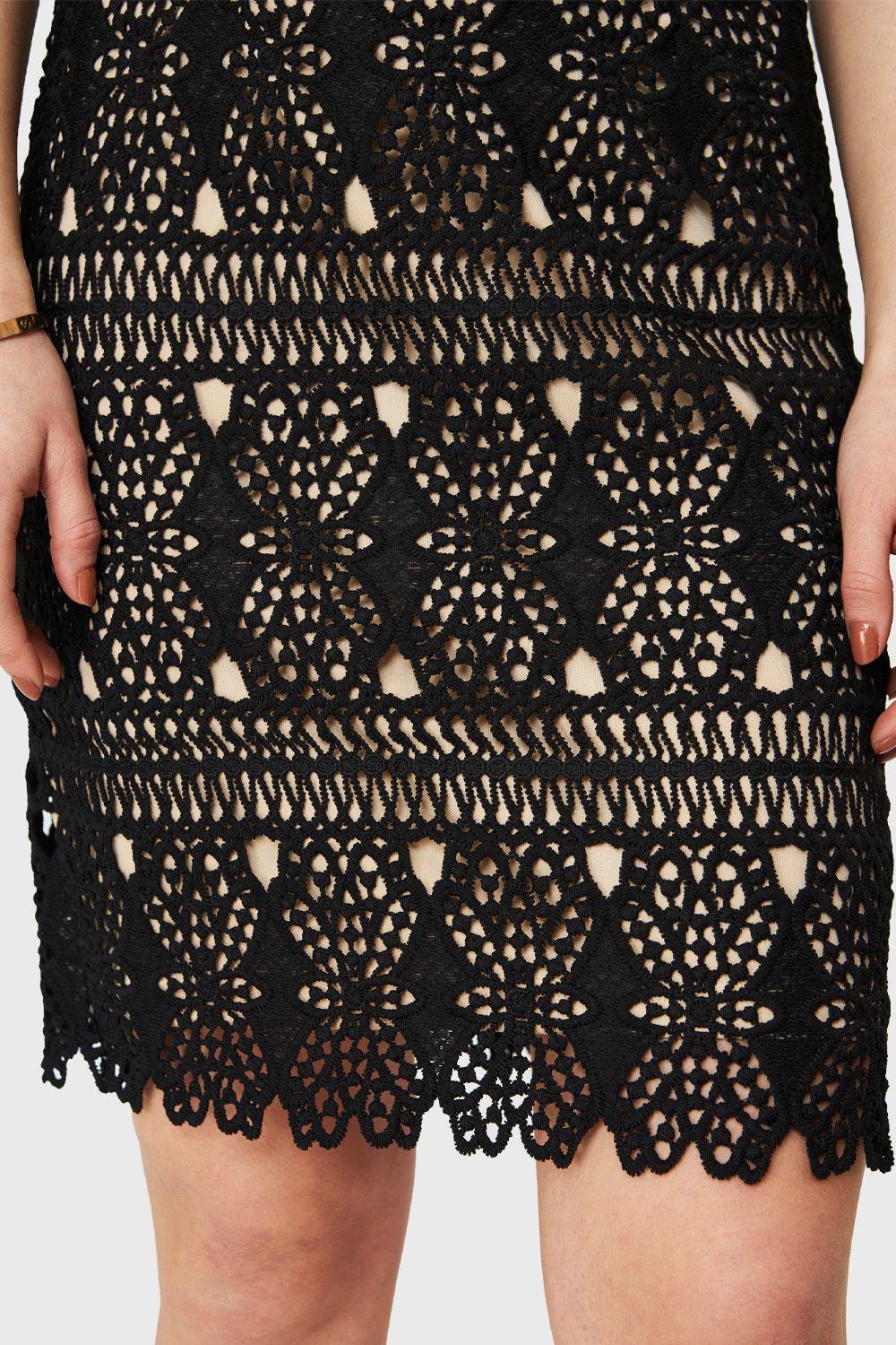 Vestido Calado Forro Negro Nicopoly-5