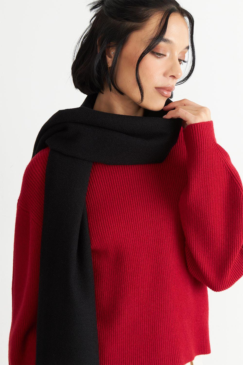 Bufanda Gruesa Negro Nicopoly-3