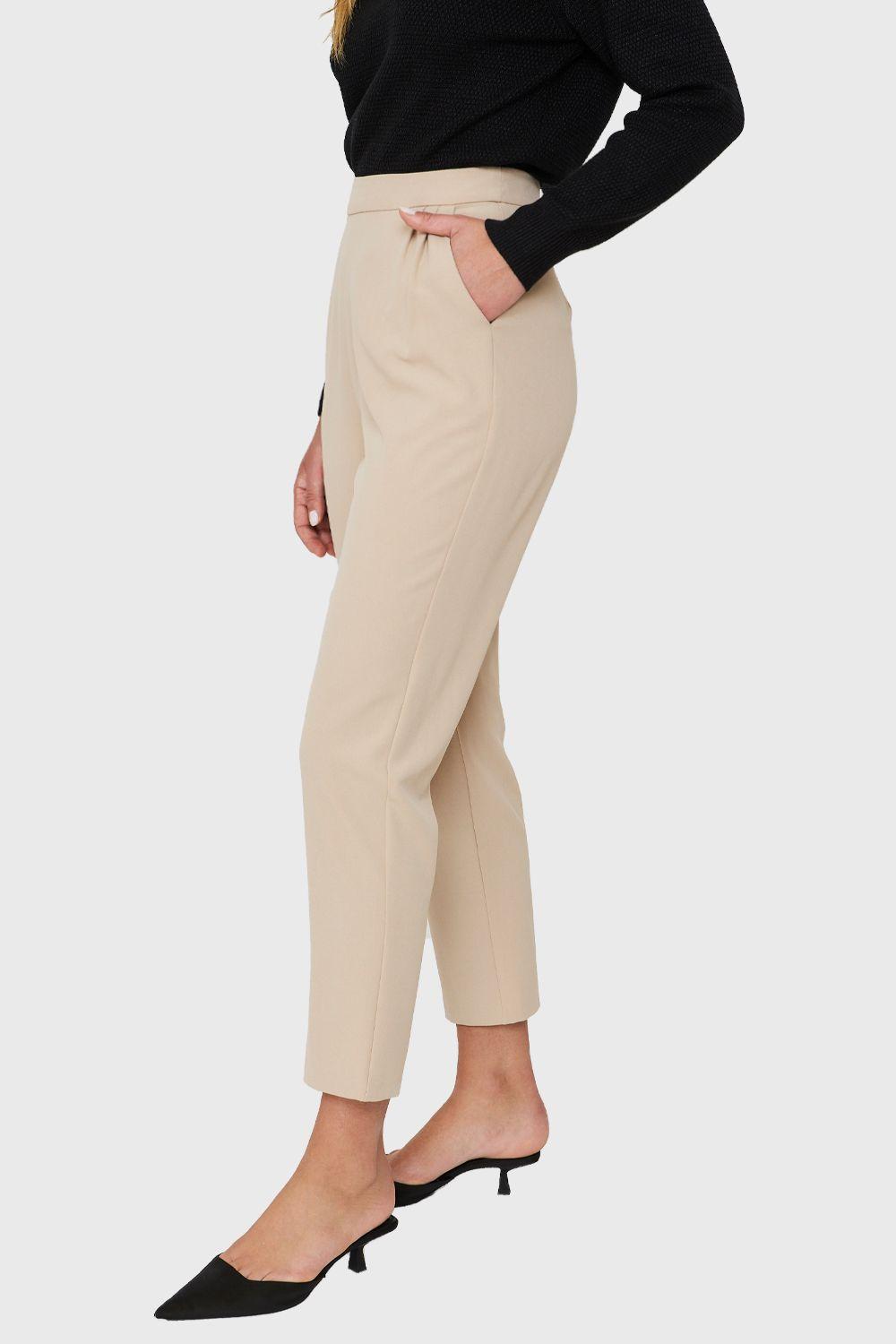 Pantalón Tiro Alto Khaki Nicopoly-2