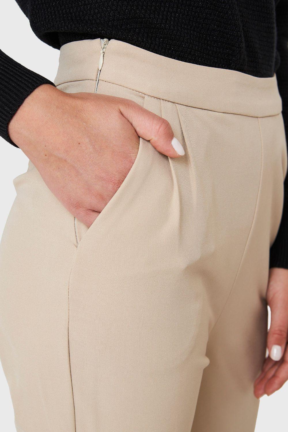 Pantalón Tiro Alto Khaki Nicopoly-5