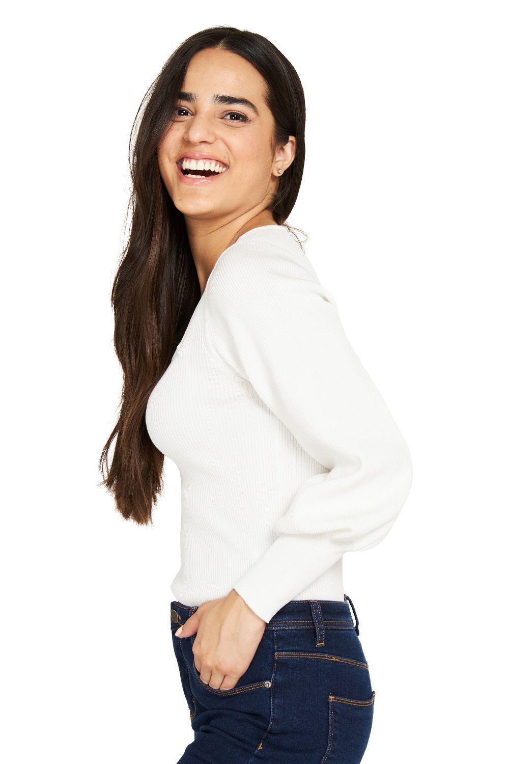 Body Escote Cuadrado Blanco Nicopoly-2