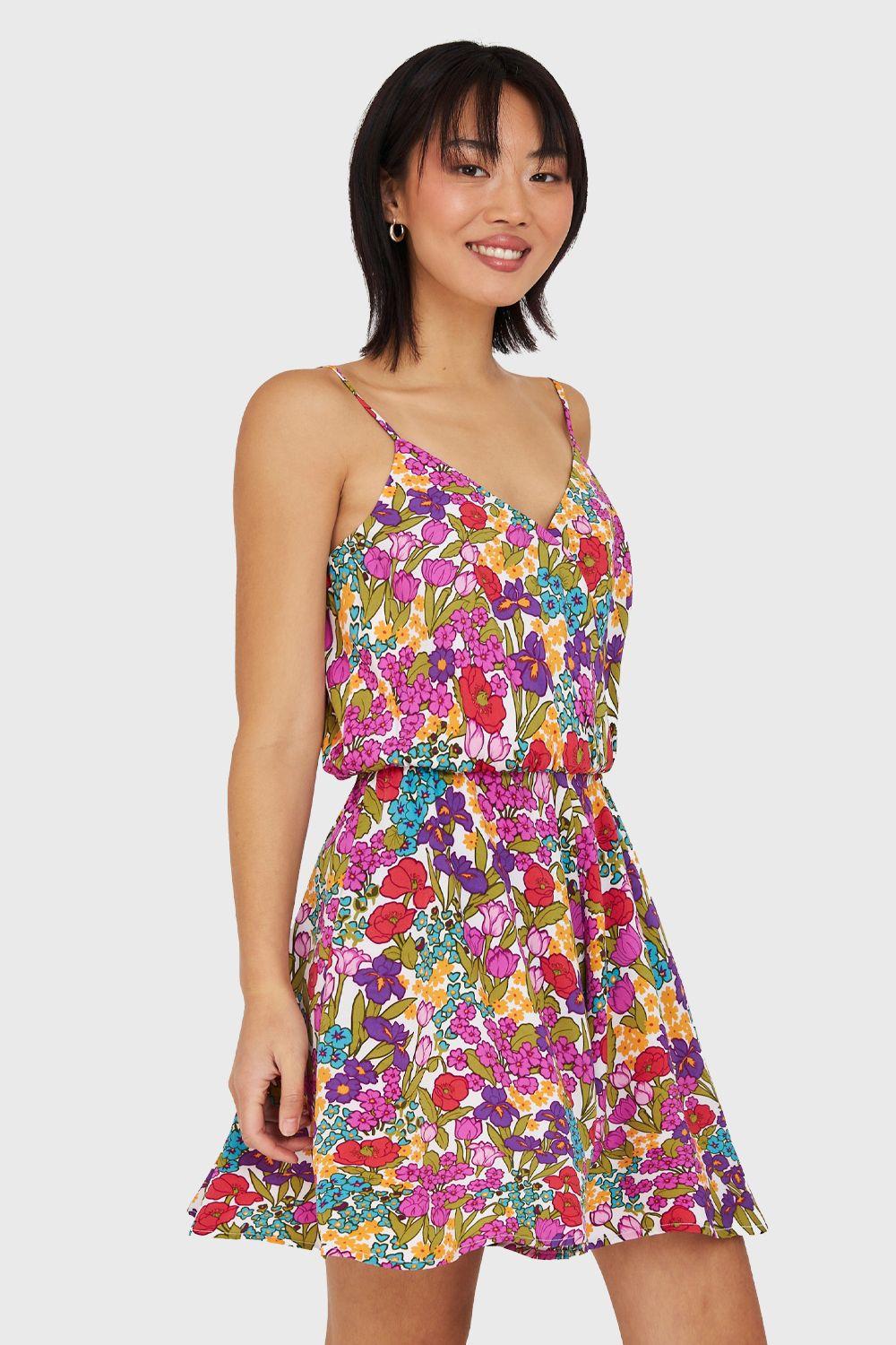 Enterito Corto Floreado Morado Nicopoly-2