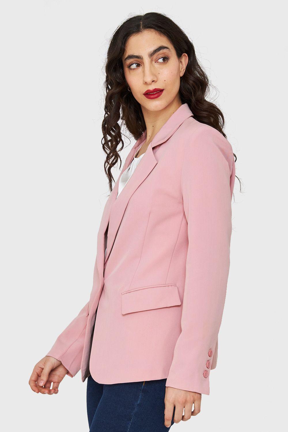 Blazer Botón Rosa Nicopoly-2