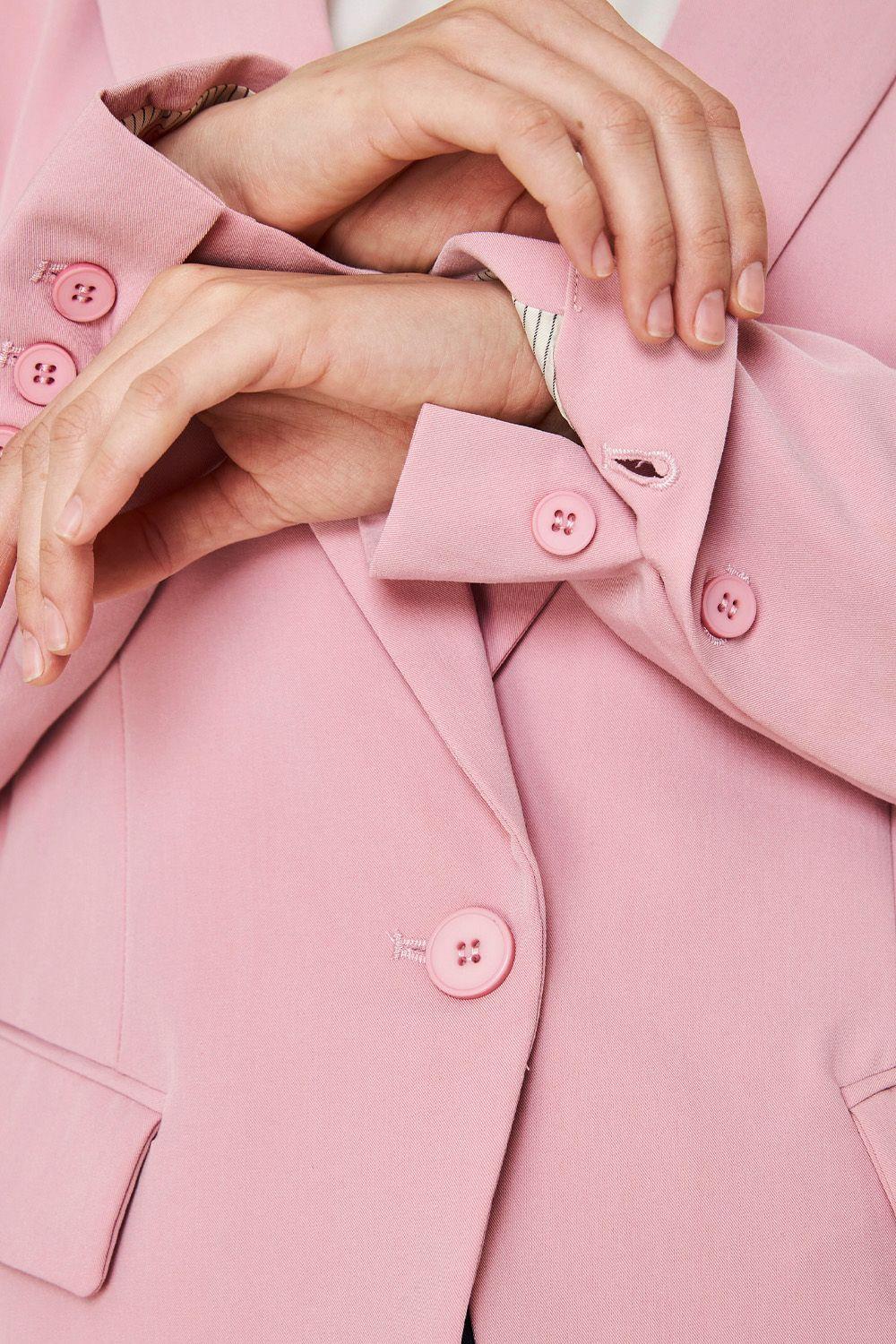 Blazer Botón Rosa Nicopoly-5