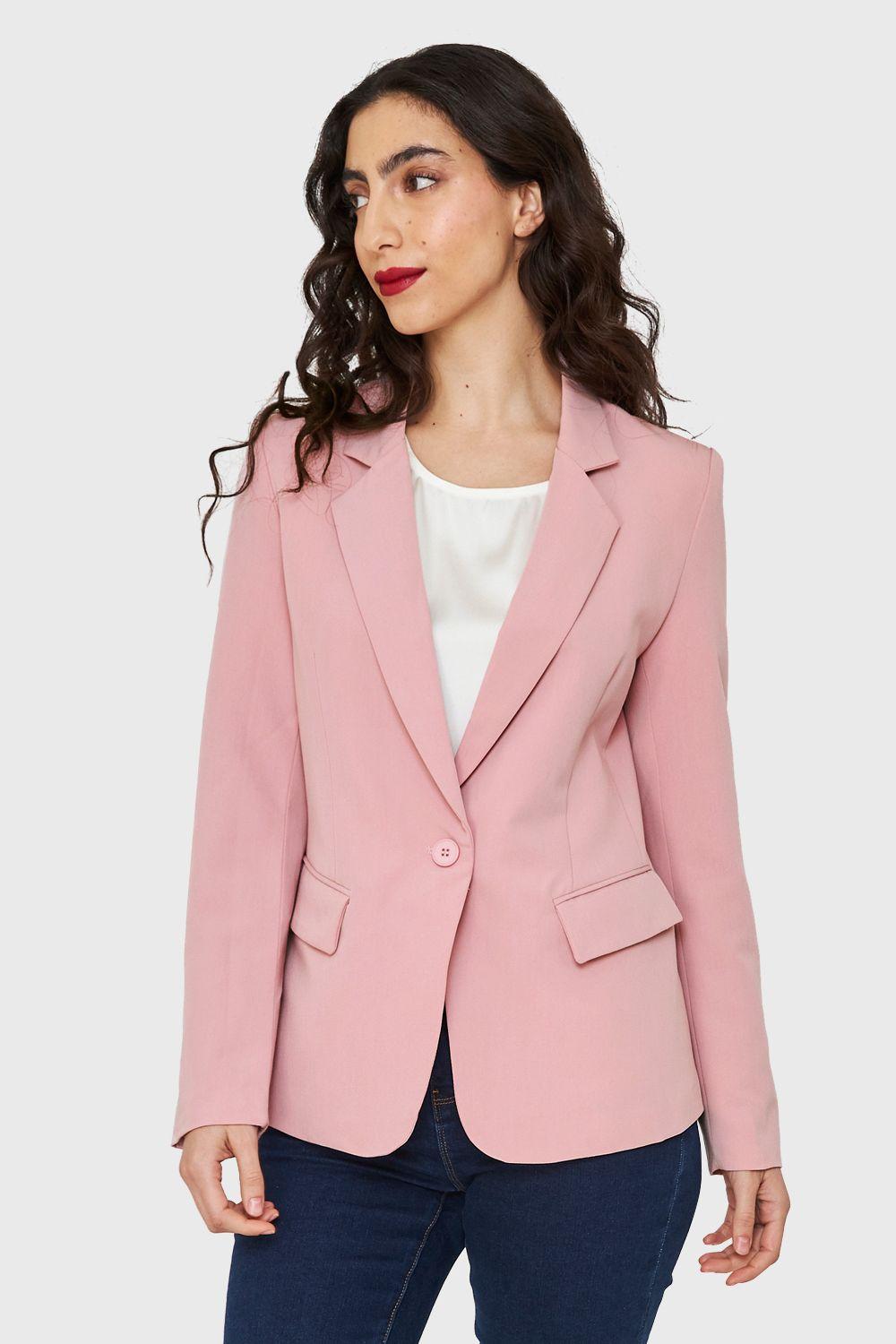 Blazer Botón Rosa Nicopoly-4