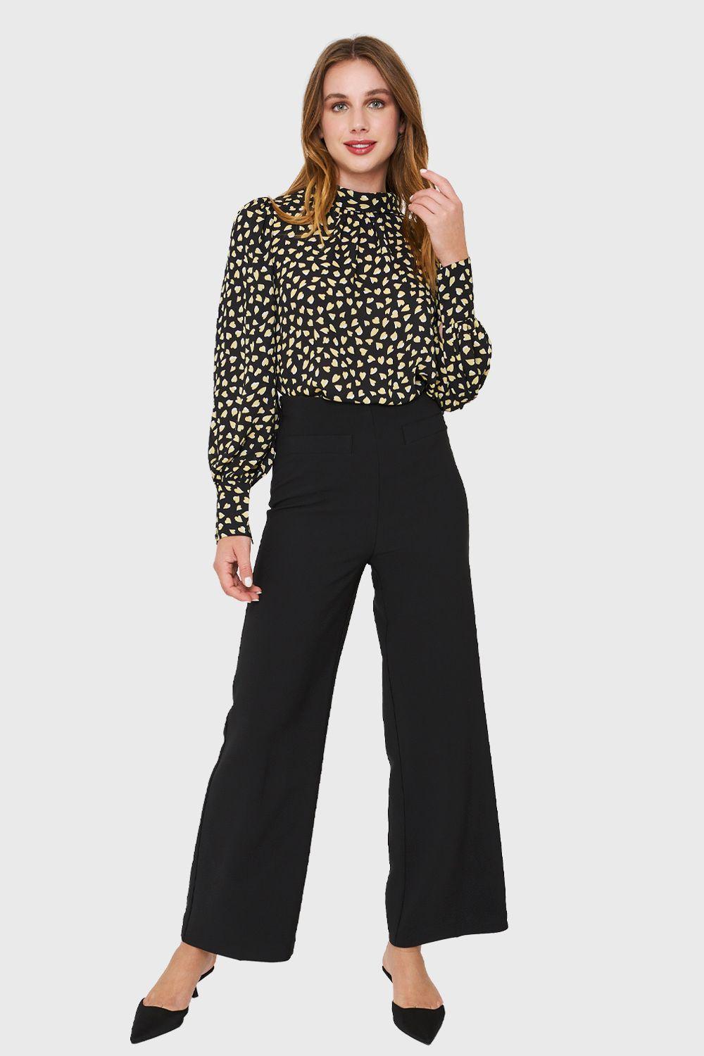 Blusa Corazones Negro Nicopoly-1