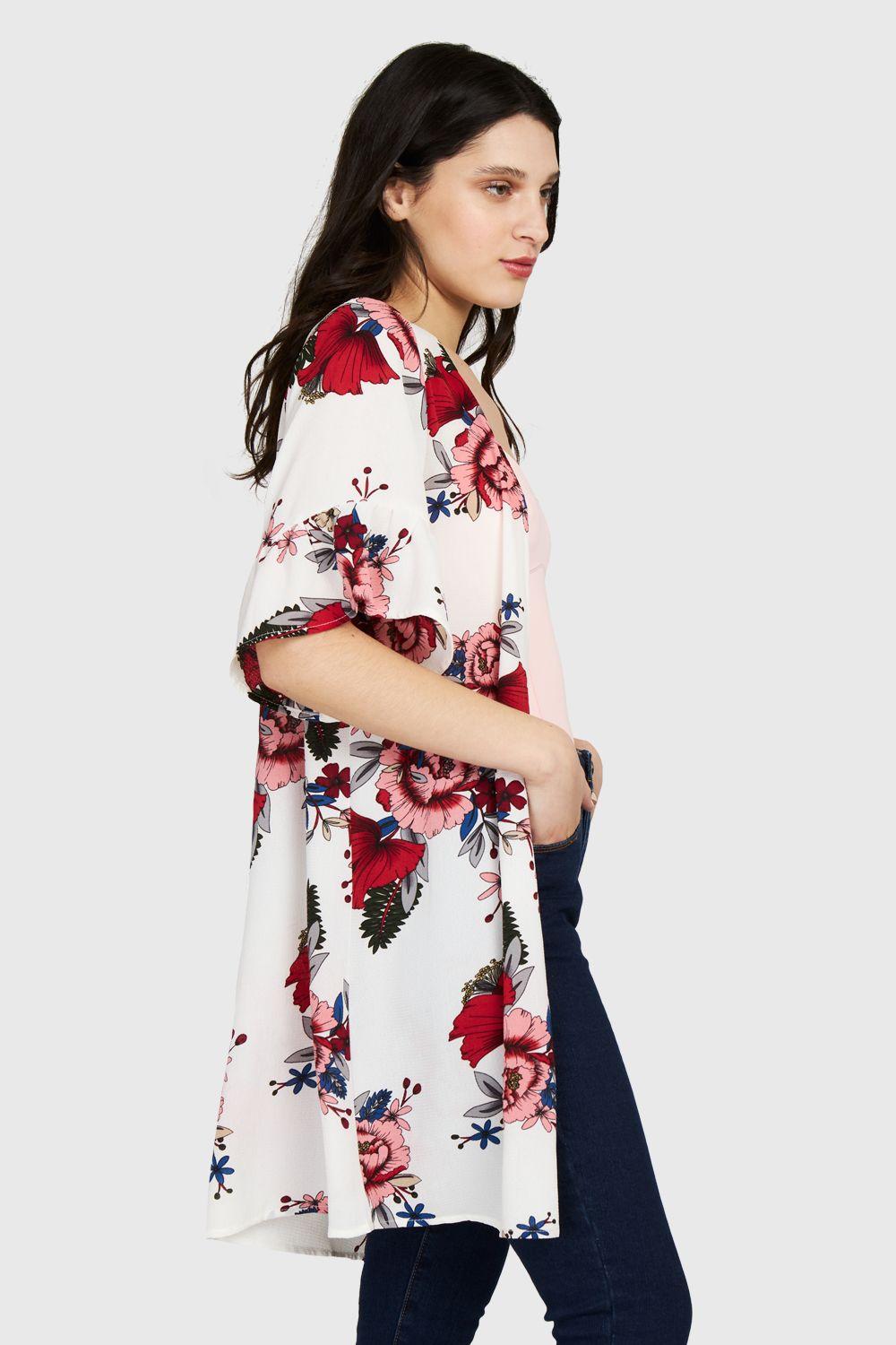 Kimono Manga Vuelos Blanco Nicopoly-2