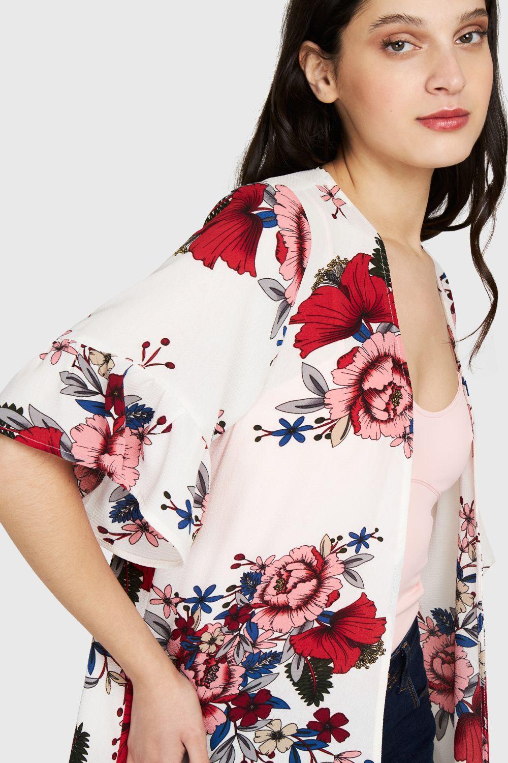 Kimono Manga Vuelos Blanco Nicopoly-4