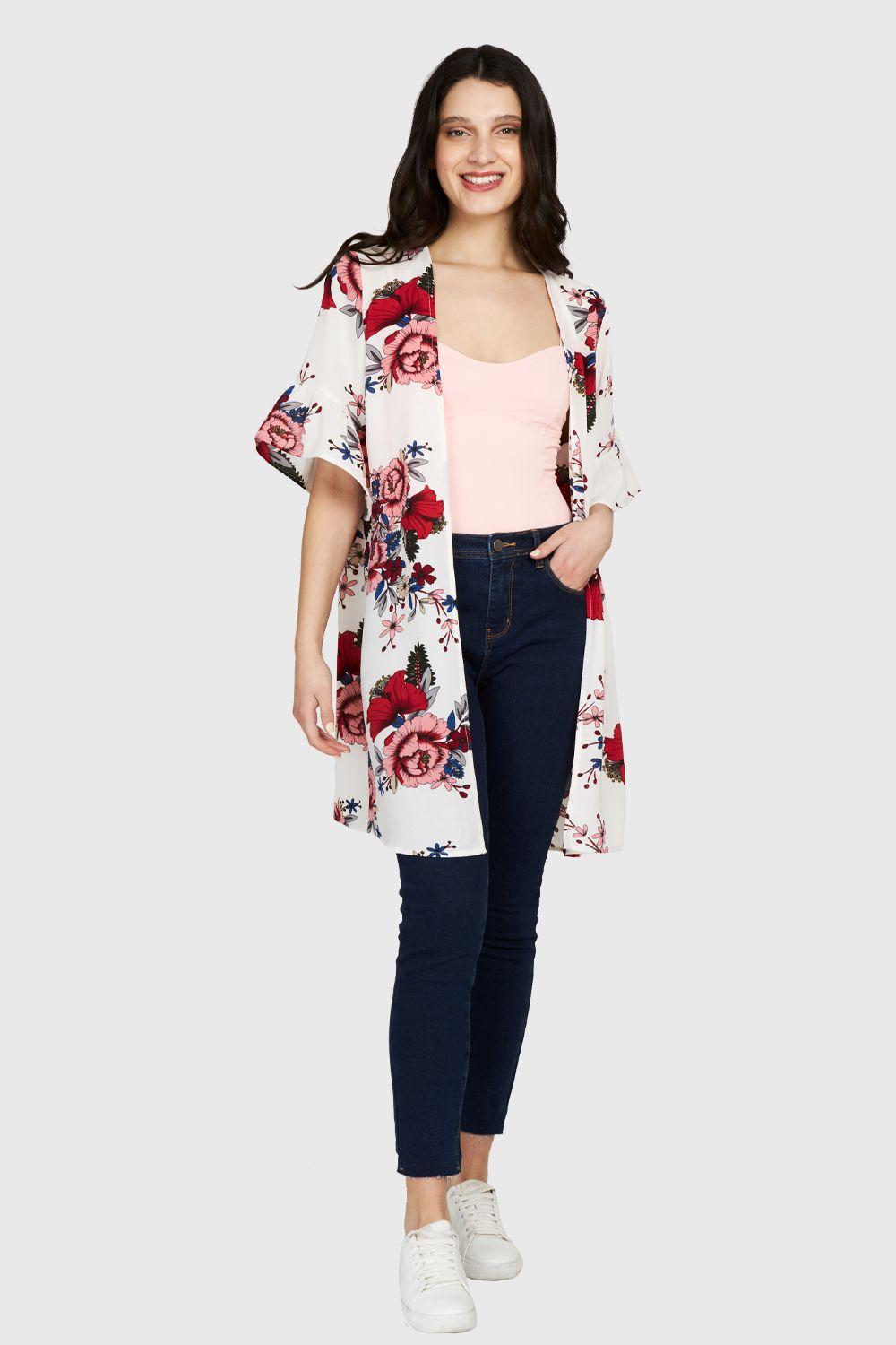Kimono Manga Vuelos Blanco Nicopoly-1