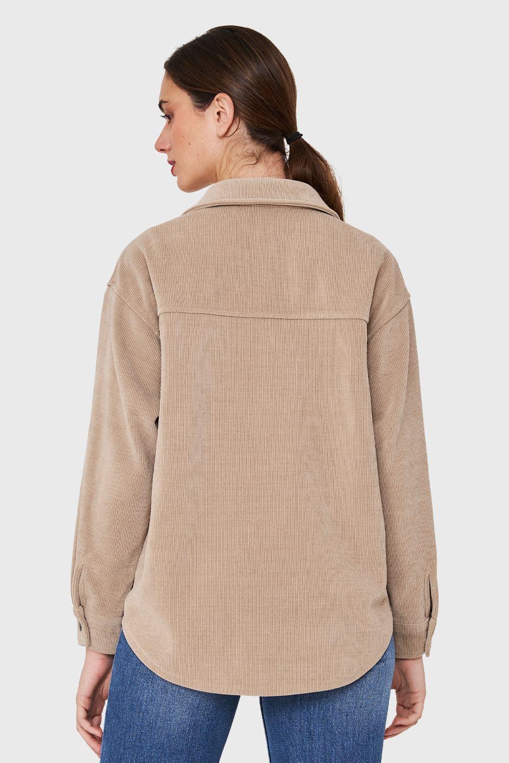 Sobrecamisa Tipo Pana Broches Taupe Nicopoly-3