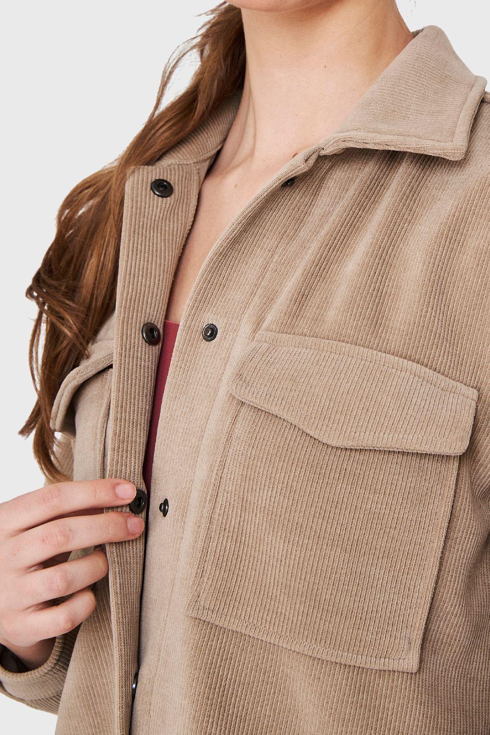 Sobrecamisa Tipo Pana Broches Taupe Nicopoly-5
