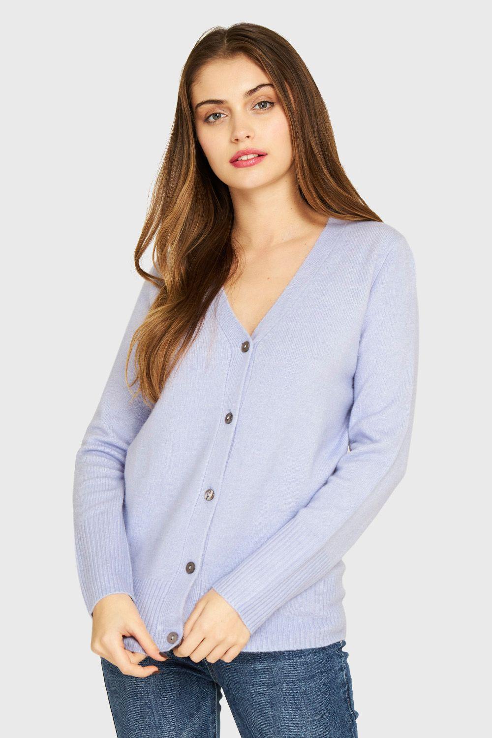 Chaleco Botones Lila Nicopoly-0