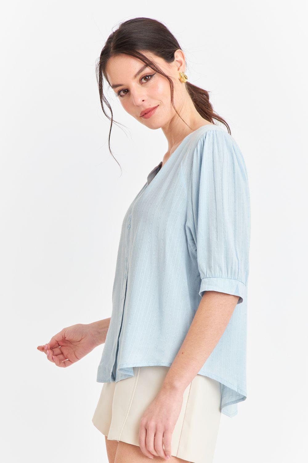 Blusa Holgada Celeste Nicopoly-2