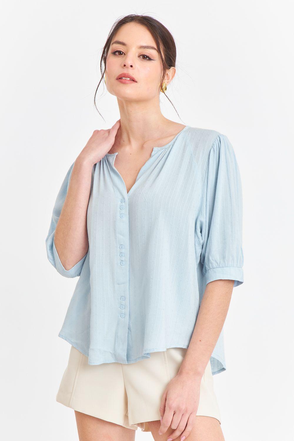 Blusa Holgada Celeste Nicopoly-4