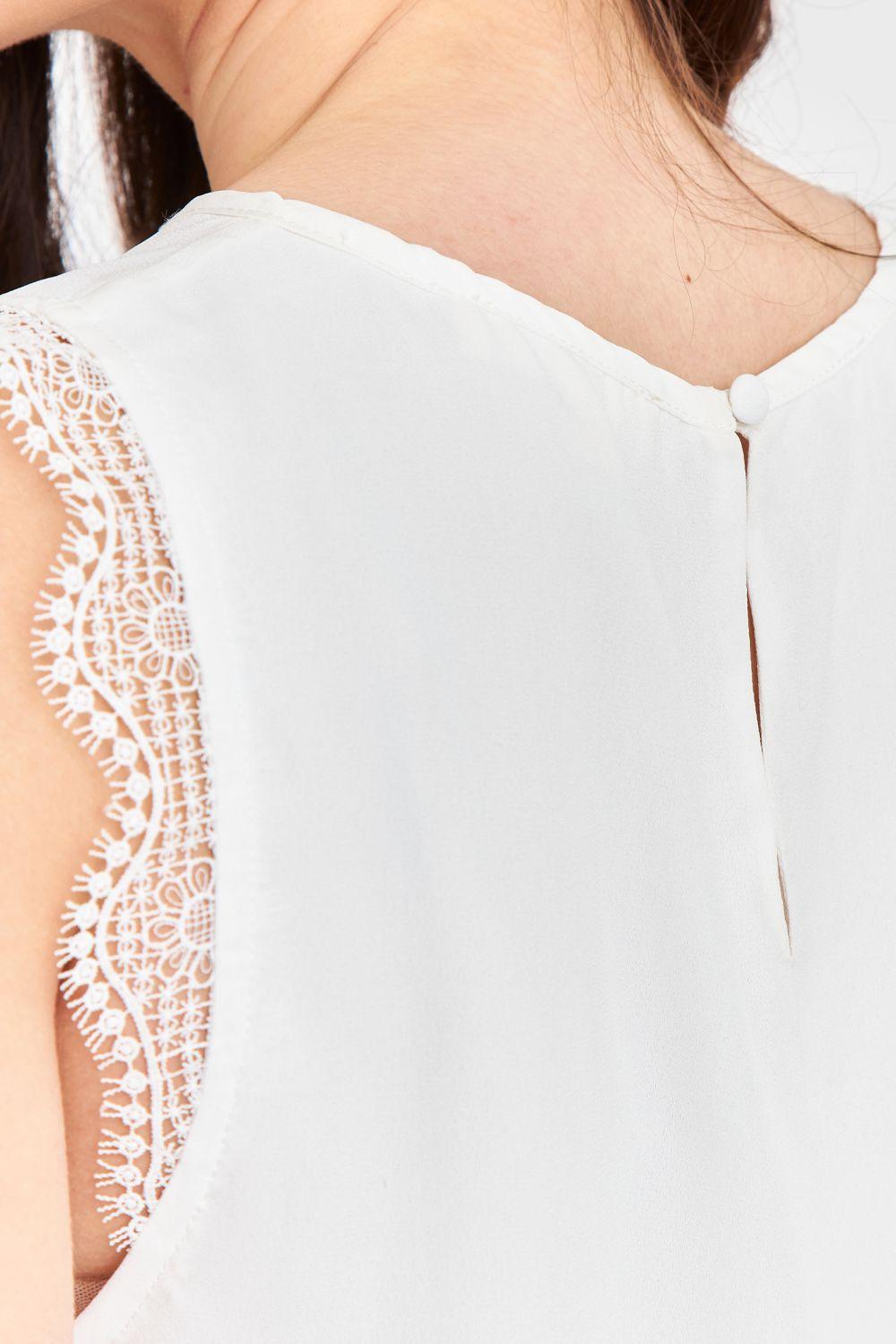 Blusa Encaje Hombros Blanco Nicopoly-5