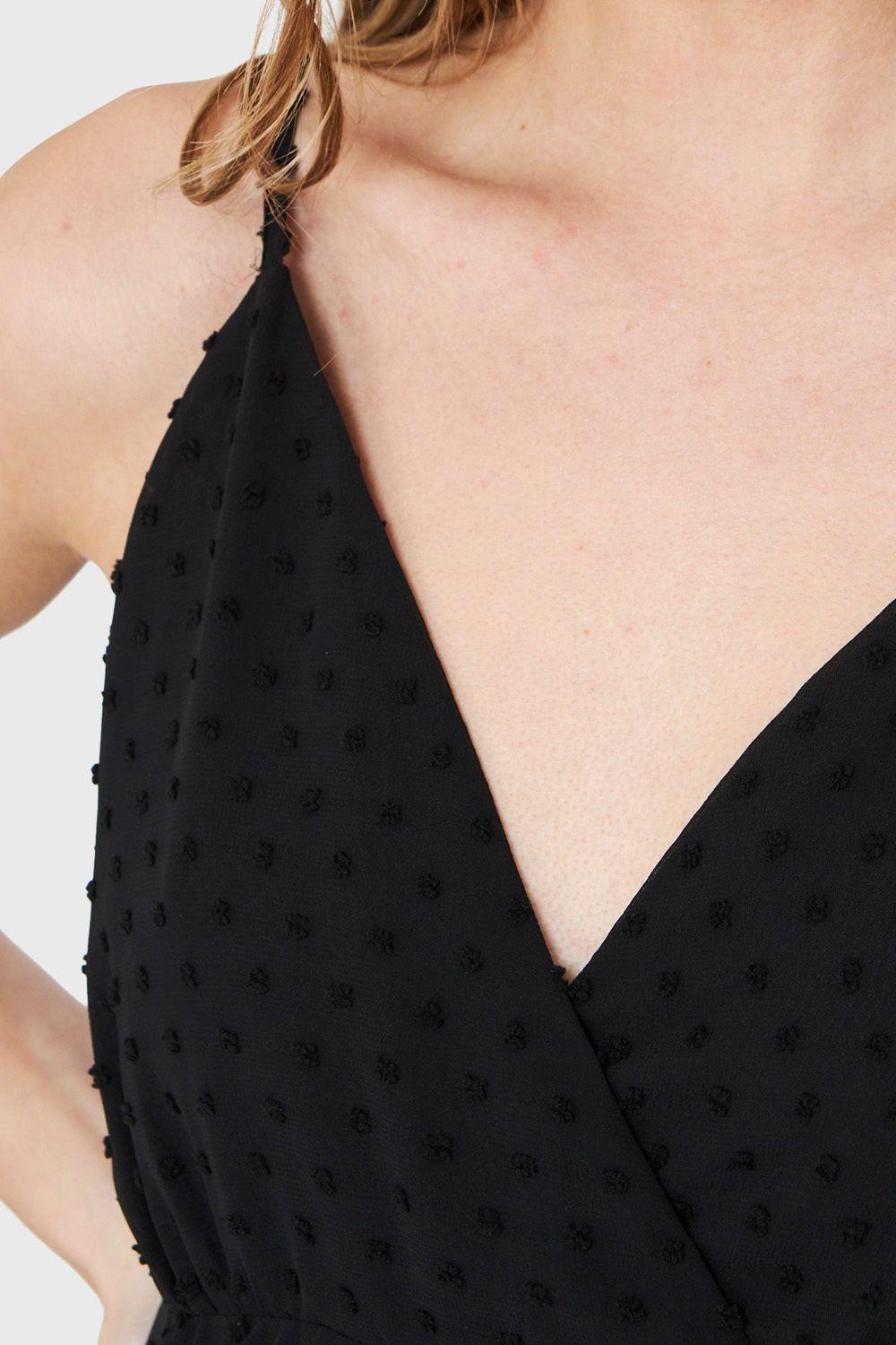 Vestido Tajo Y Vuelo Negro Nicopoly-5