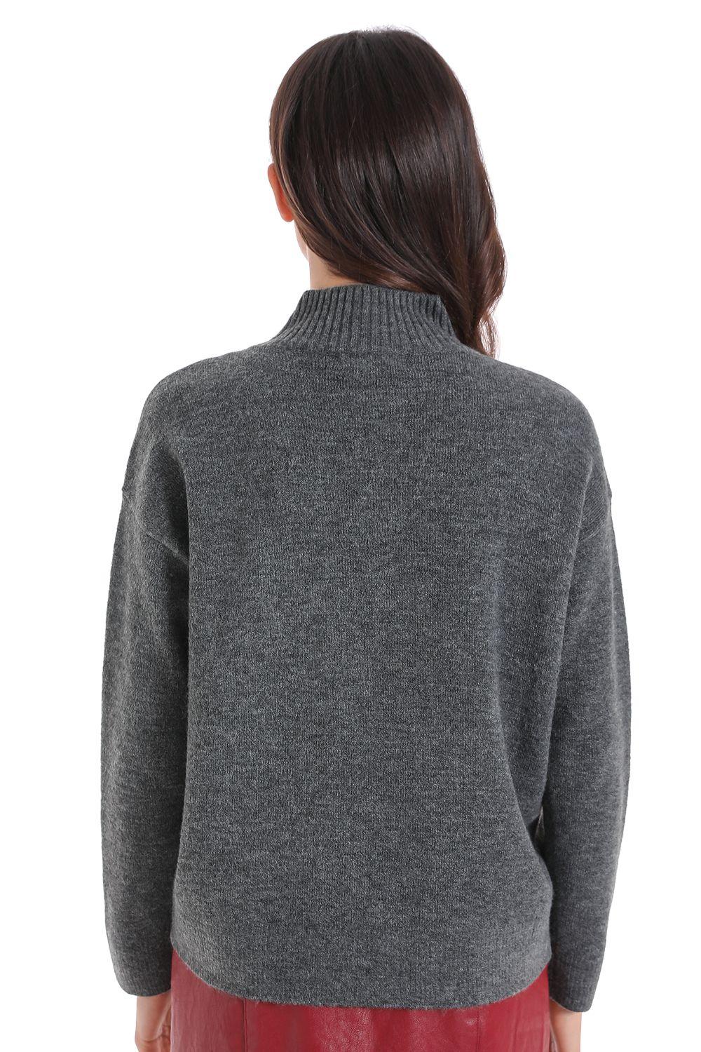 Sweater Cuello Beatle Corto Grafito Nicopoly-2
