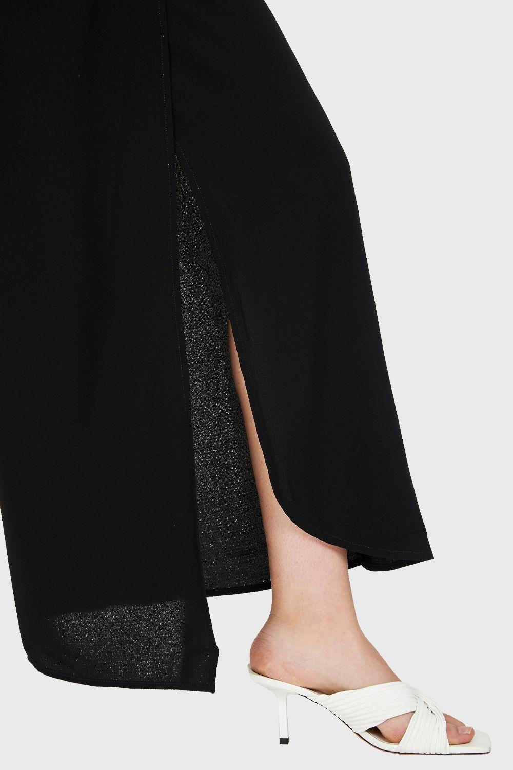 Pantalón Palazzo Aberturas Negro Nicopoly-5