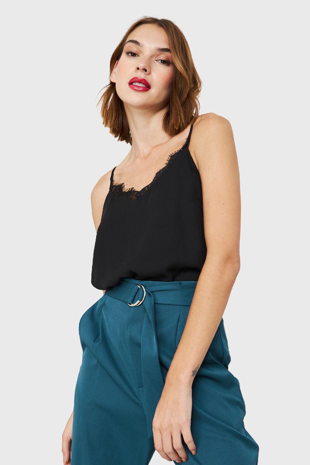 Top Pabilo Espalda Cruzada Negro Nicopoly-4