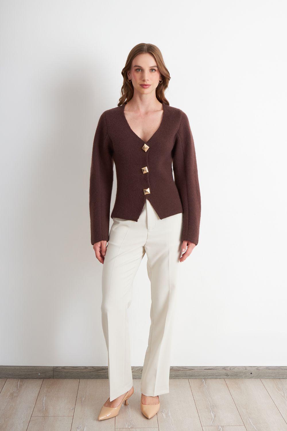 Cárdigan Manga Globo Café Nicopoly-1