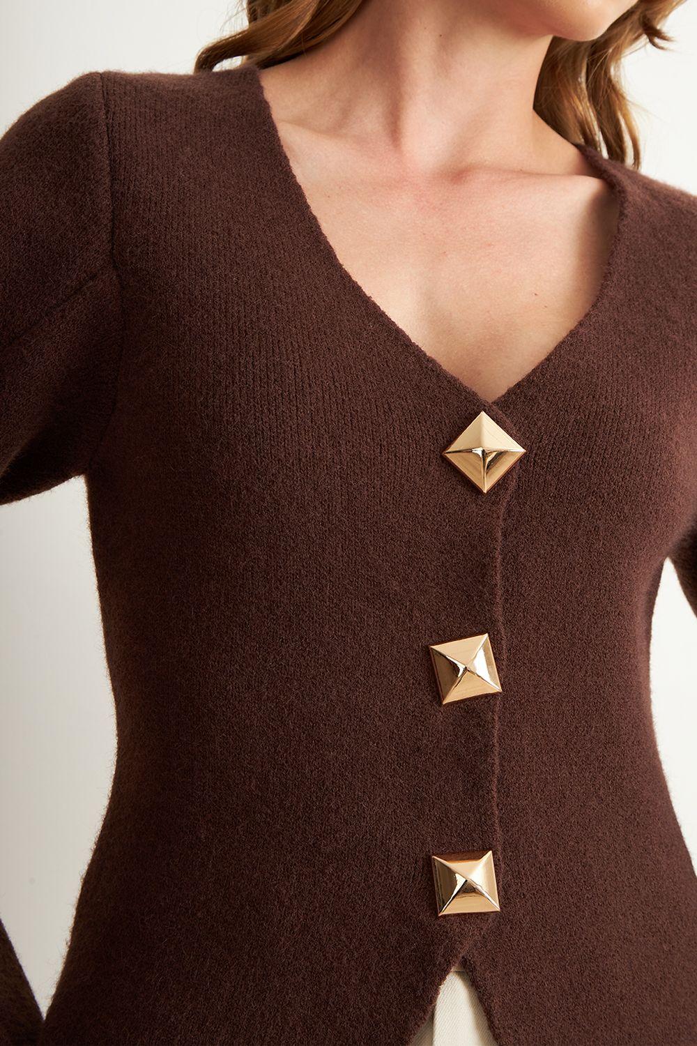 Cárdigan Manga Globo Café Nicopoly-5