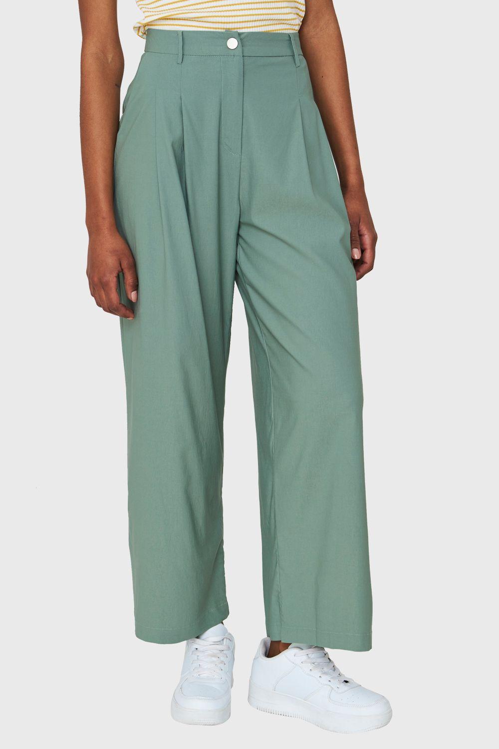 Pantalón Pinzas Palazzo Menta Nicopoly-4