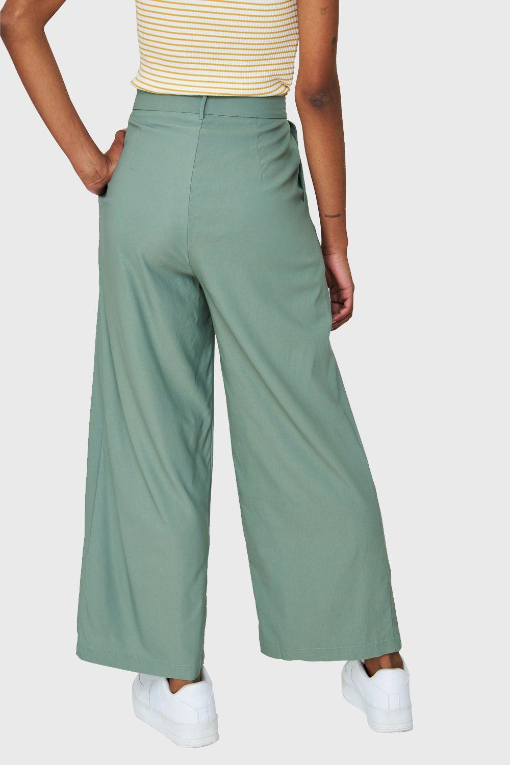 Pantalón Pinzas Palazzo Menta Nicopoly-3