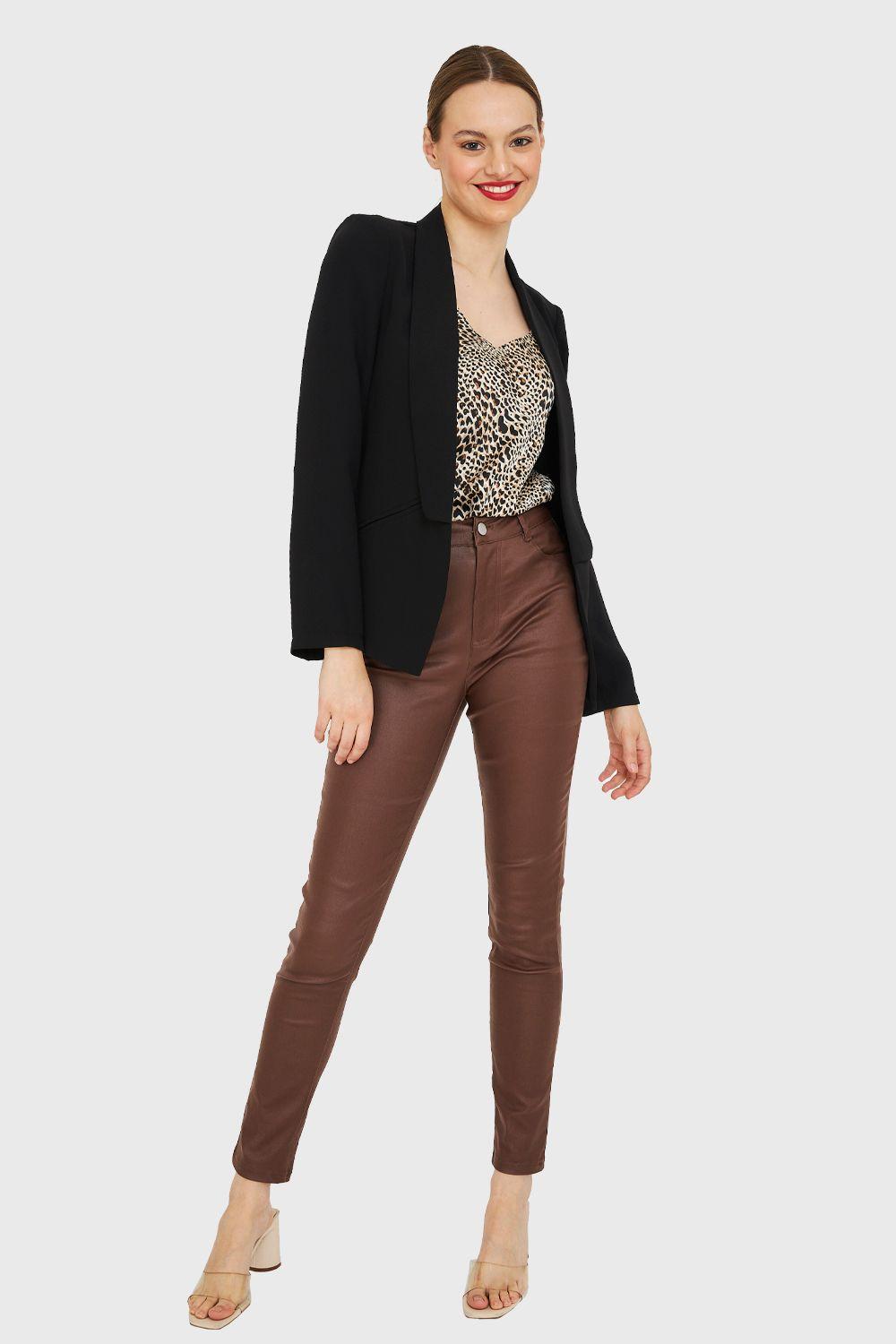 Blazer Con Solapa Negro Nicopoly-1