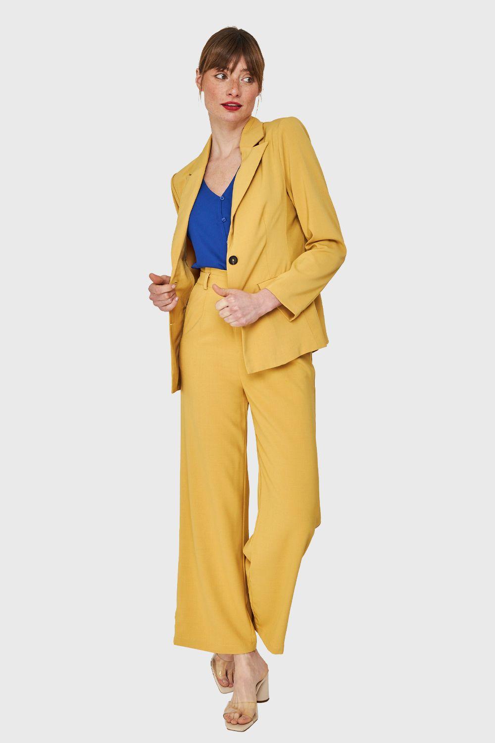 Blazer Dos Botones Amarillo Nicopoly-1