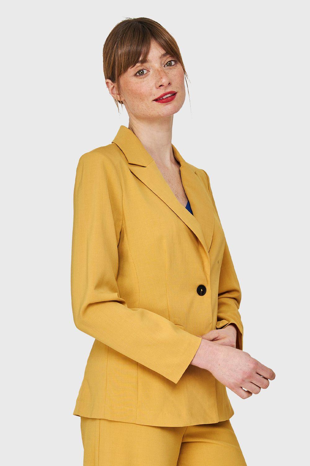 Blazer Dos Botones Amarillo Nicopoly-2