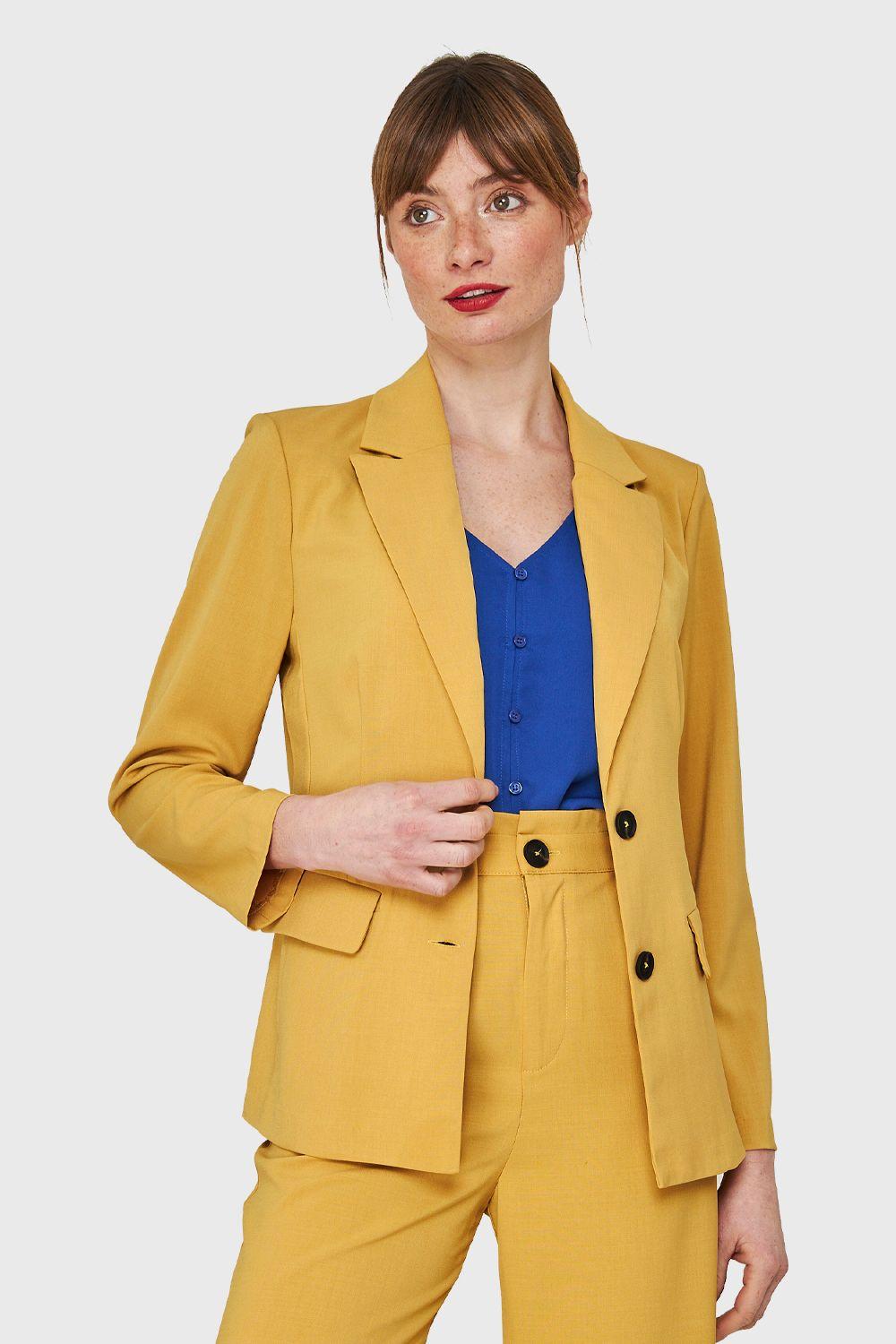 Blazer Dos Botones Amarillo Nicopoly-0